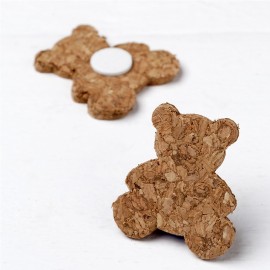 6 Ositos Corcho con Adhesivo 3 cm x 2,8 cm 6 Ositos Corcho con Adhesivo 3 cm x 2,8 cm