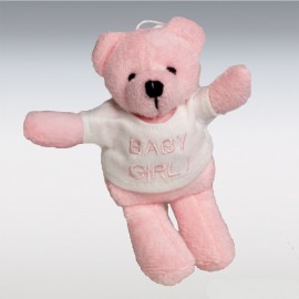 6 Ositas Camiseta Baby Girl 10 cm