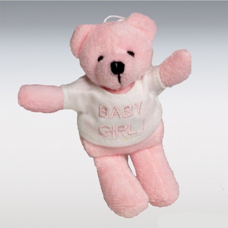 6 Ositas Camiseta Baby Girl 10 cm
