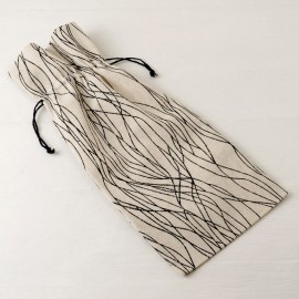 6 Bolsas de Algodón con Líneas Negras 15x35 cm