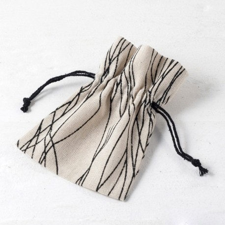 24 Bolsas de Algodón con Líneas 10x13 cm