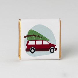 Chocolatina Individual Coche con Abeto Chocolatina Individual Coche con Abeto