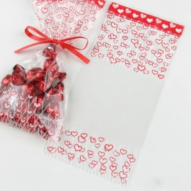 Bolsas Corazón Rojos 12x25 cm