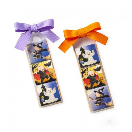 2 Estuches de 3 Chocolates Vampiro Fantasma Bruja