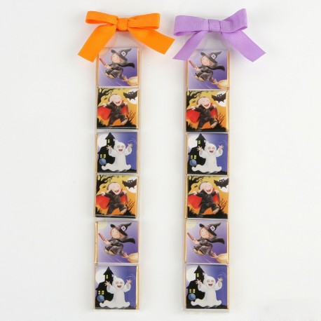 2 Estuches de 6 Chocolates Vampiro Fantasma Bruja