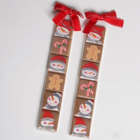 2 Estuches 6 Chocolates Snowman
