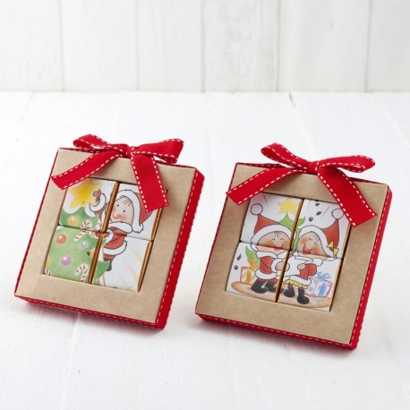 2 Estuches Puzle 4 Chocolates Villancicos