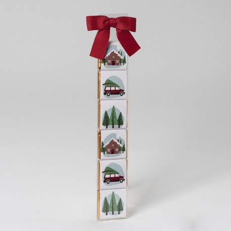 Estuche 6 Chocolates Coche Cabaña y Bosque