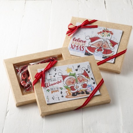 2 Cajas Puzle y Postal 15 Piezas 16 Minifruits