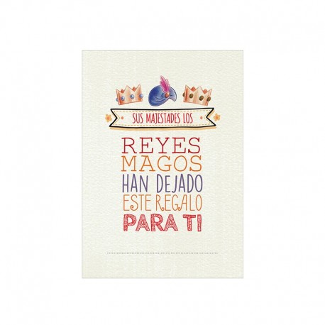 5 Tarjetas Precortadas Verticales Sus Majestades 3,4x5 cm