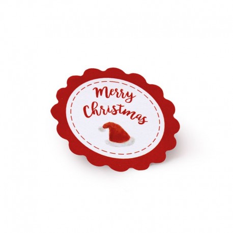 120 Etiquetas Adhesivas Merry Christmas Ondas