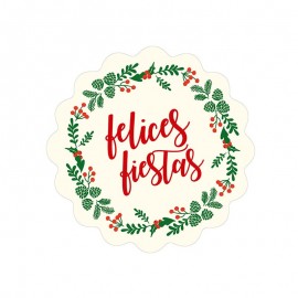5 Etiquetas Adhesivas Ondas Felices Fiestas Orla 5 Etiquetas Adhesivas Ondas Felices Fiestas Orla