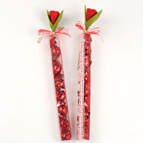 Estuche Rosa y Cinta Corazones con 7 CrokiChock
