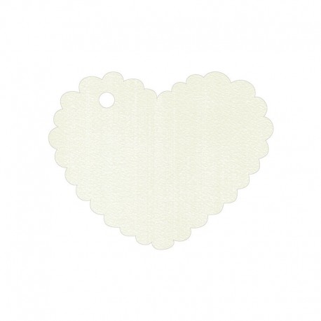 30 Tarjetas Blancas Corazón 5x4 cm
