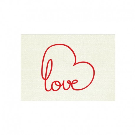 5 Tarjetas Precortadas Love 5x3,5 cm