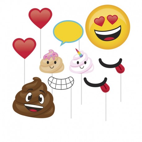 10 Accesorios Photocall de Caca Emoticonos