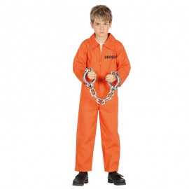 Disfraz de Recluso Naranja para Niño