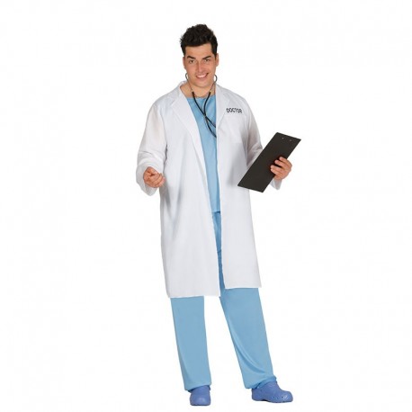 Disfraz de Doctor con Bata Blanca para Hombre