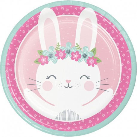 8 Platos Conejo 23 cm