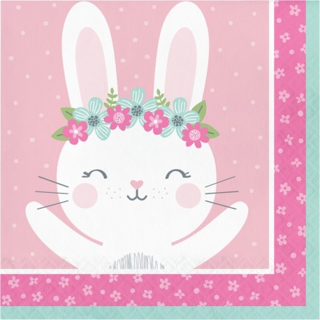 16 Servilletas Conejo 33 cm