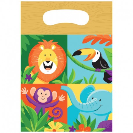 8 Bolsas Animales de la Jungla