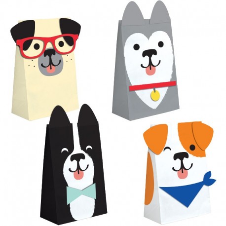 8 Bolsas de Papel Perros
