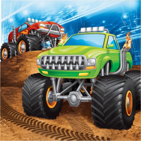 16 Servilletas Monster Truck 33 cm