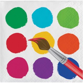 16 Servilletas Fiesta Pintura 25 cm
