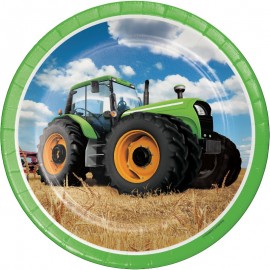 8 Platos Tractor 23 cm