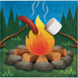 16 Servilletas Campamento 25 cm