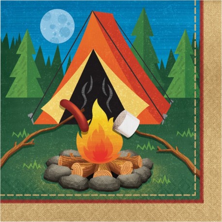 16 Servilletas Campamento 33 cm