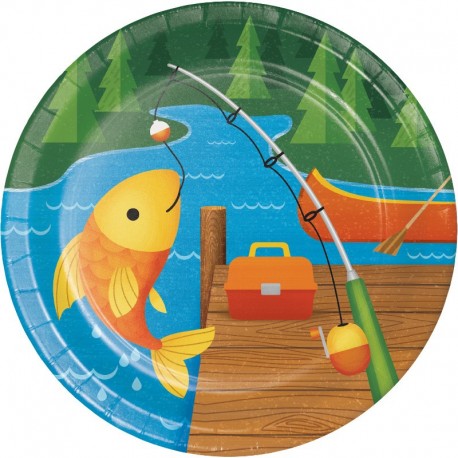 8 Platos Campamento 18 cm