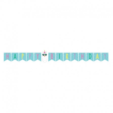 Guirnalda Happy Birthday Llama Party