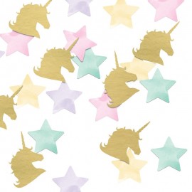 Confeti Unicornio Foil Dorado