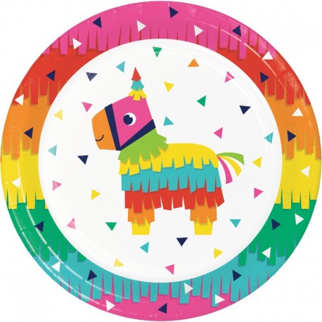 8 Platos Fiesta Mariachi 23 cm