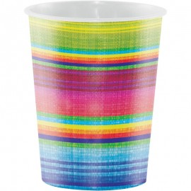 8 Vasos Fiesta Mexicana de Plástico 470 ml