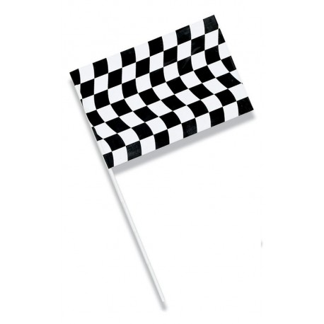 Bandera Grande Blanco y Negro Check