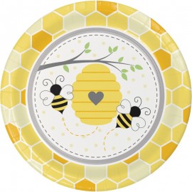 8 Platos Abejas Baby 23 cm