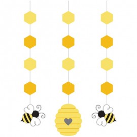 3 Decoraciones Colgantes Abejas Baby