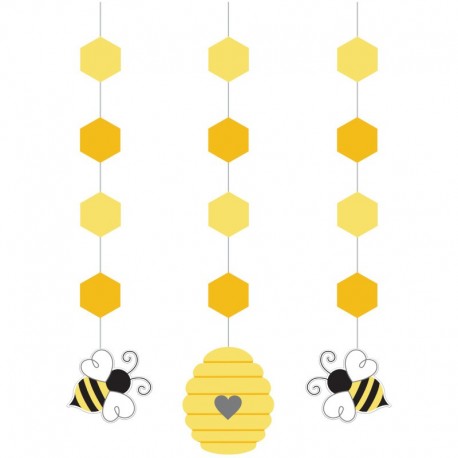 3 Decoraciones Colgantes Abejas Baby
