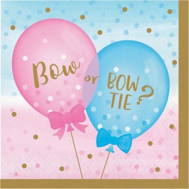 16 Servilletas Baby Shower Revelación Sexo 33 cm