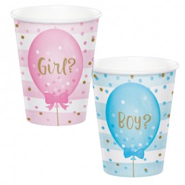 8 Vasos Baby Shower Revelación Sexo 8 Vasos Baby Shower Revelación Sexo