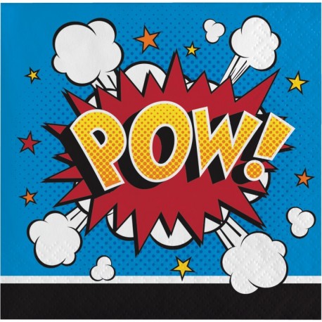 16 Servilletas Superhero 25 cm