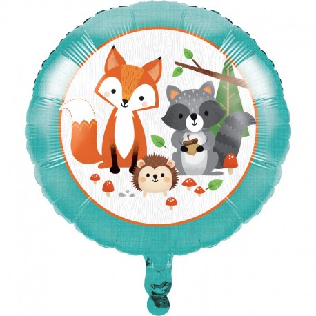 Globo Foil 45 cm Animalitos del Bosque