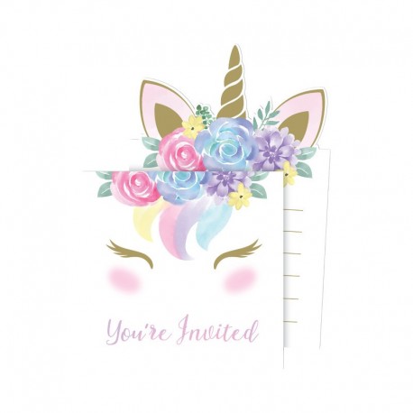Invitaciones Unicornio Baby