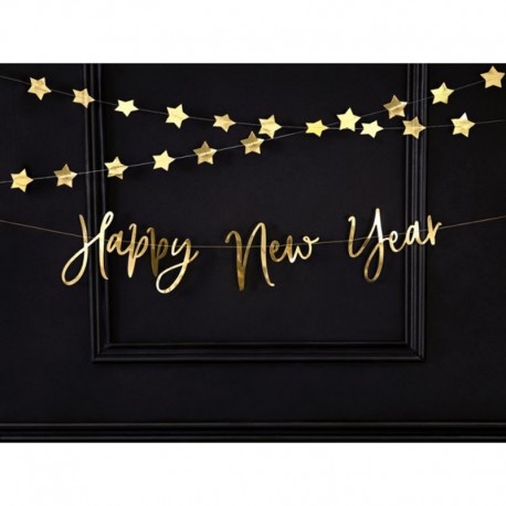 Guirnalda Happy New Year Dorado 66x18 cm