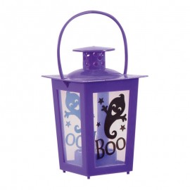 Mini Farol Lila Con Vela Luminosa Mini Farol Lila Con Vela Luminosa