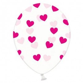 Globos Transparentes con Corazones 30 cm