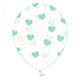 Globos Transparentes con Corazones 30 cm
