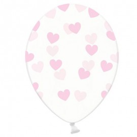 Globos Transparentes con Corazones 30 cm